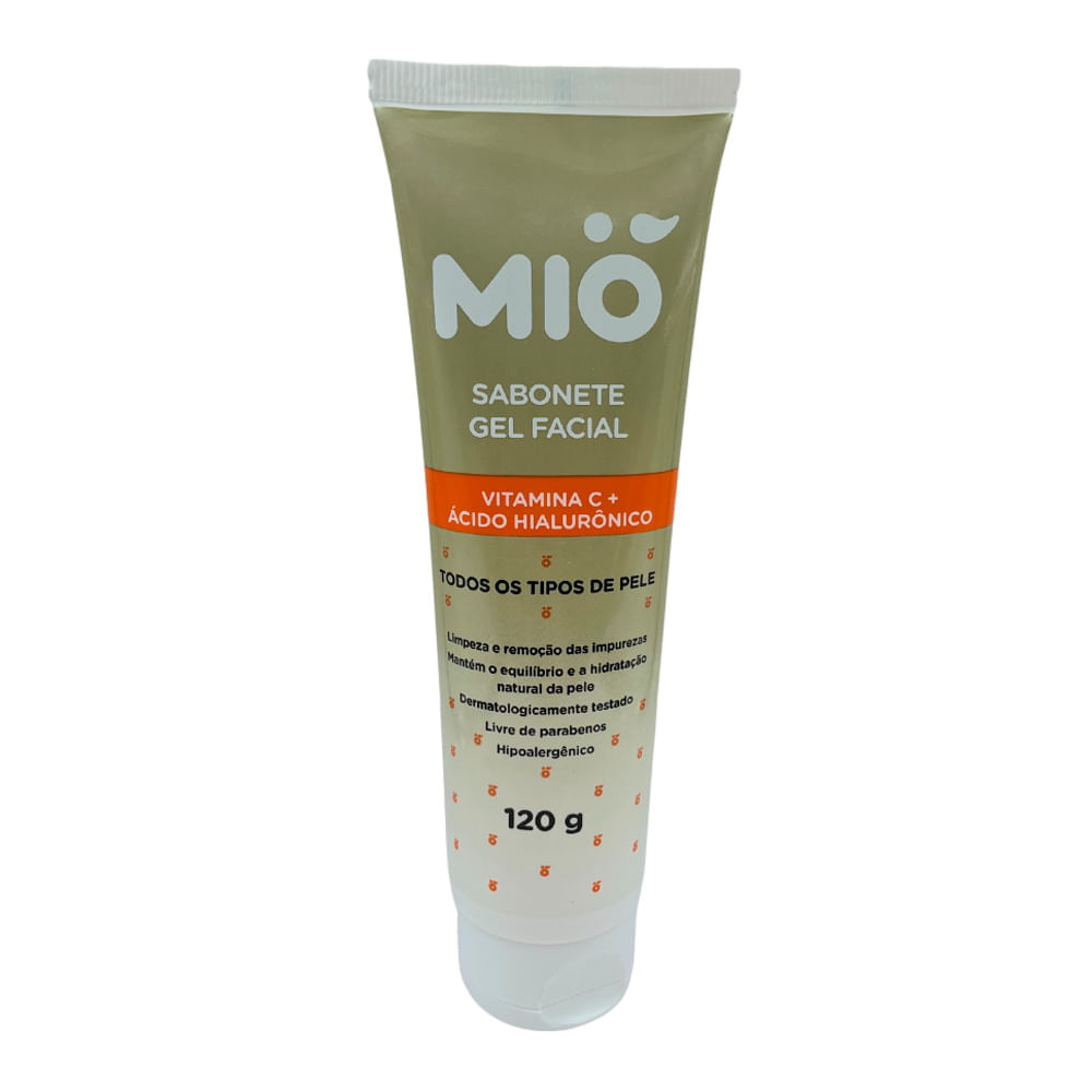 Miniatura Sabonete Gel Facial Mió Vitamina C e Ácido Hialurônico Todos os Tipos de Pele 12g
