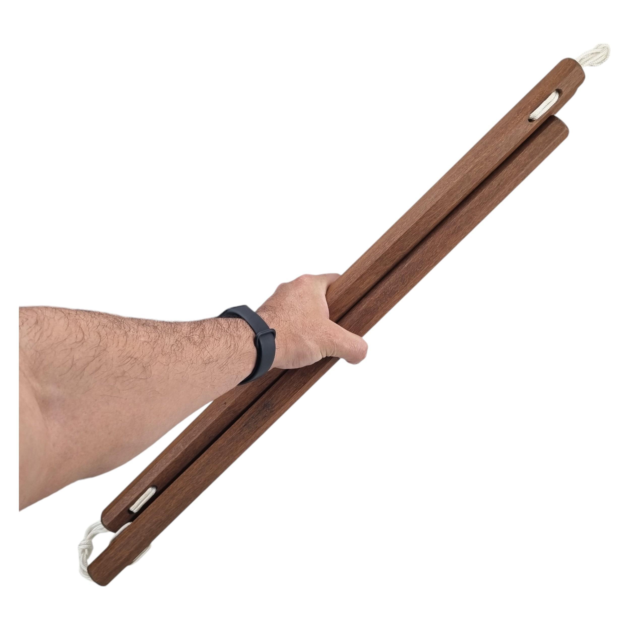 Miniatura Bastão Articulado 3 Partes San Ti Quan Madeira Para Treino