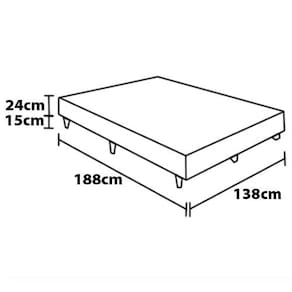 Miniatura Base Box para Colchão de Casal Biflex Ilhéus 39x138x188cm - Marrom