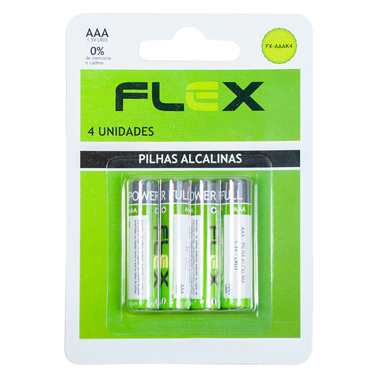 Miniatura Pilha Recarregável AAA XCELL, 950 mAh, Blister C/ 4 Unidades - FX-AAAK4