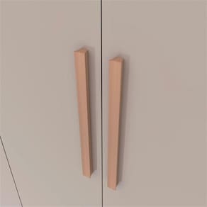 Guarda-Roupa Casal Bartira Ville 6 Portas de Bater 2 Gavetas Internas MDP - 200,5cm de Largura Avelã/Capuccino