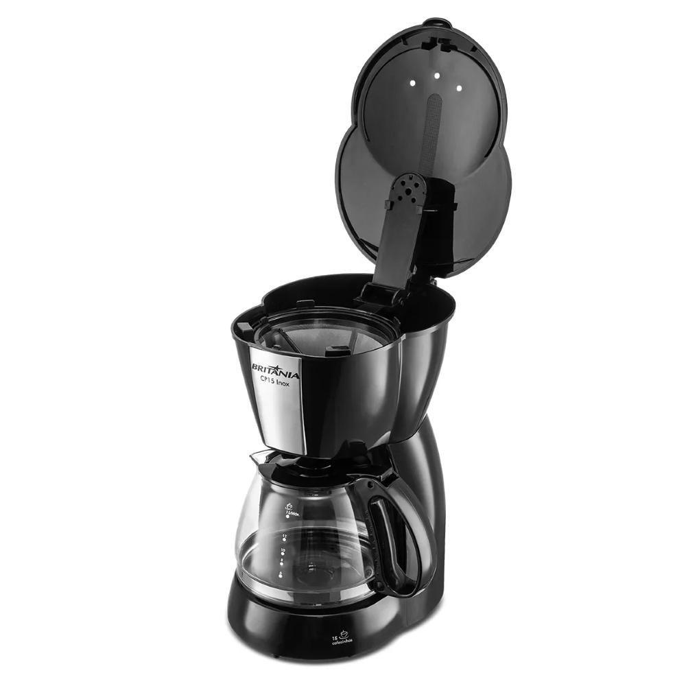 Miniatura Cafeteira Cp15 Inox Britânia Com Capacidade 600ml Colher Dosadora 127v