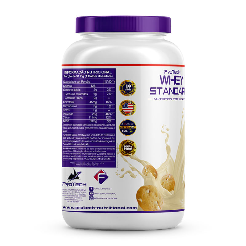 Miniatura Whey Protein  - Protech 1Kg - Baunilha