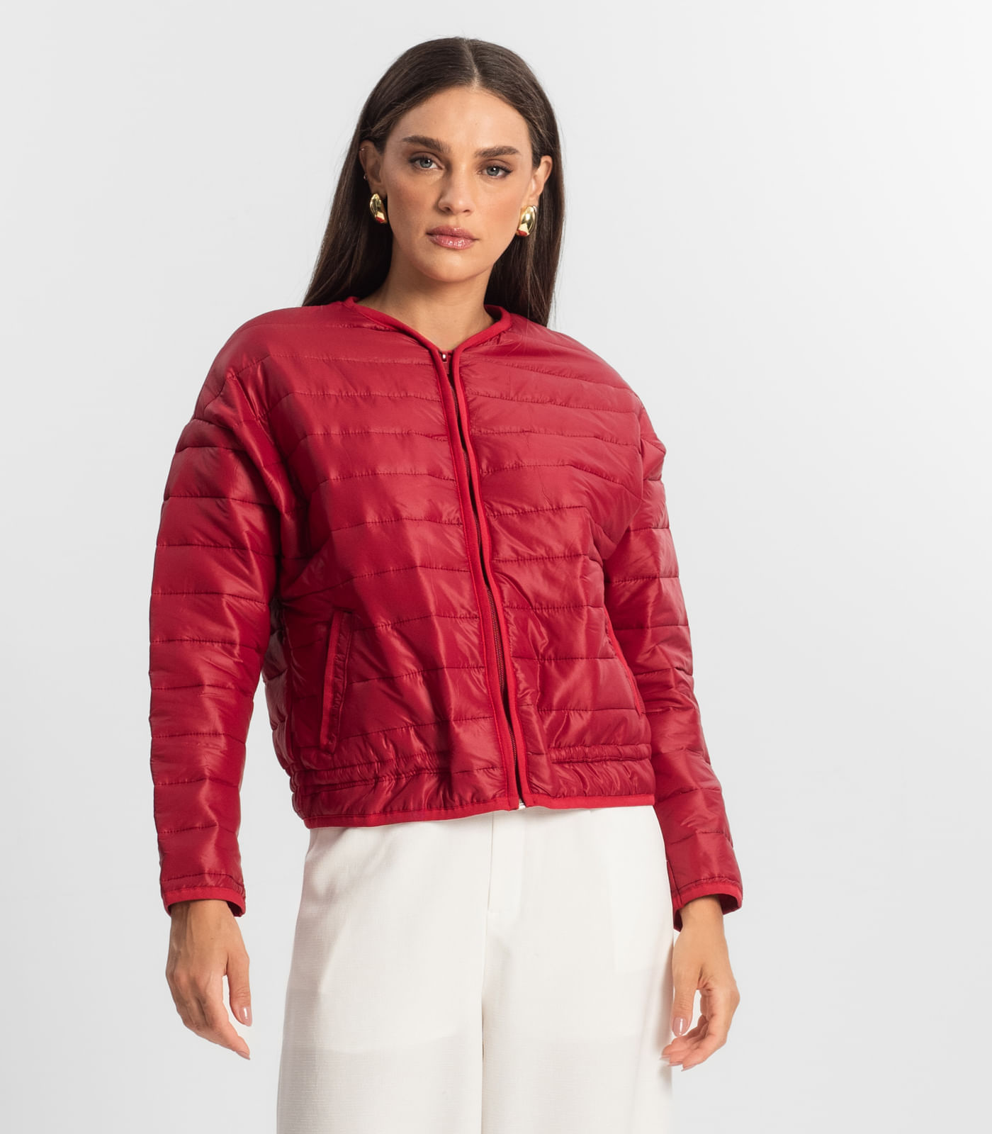 Miniatura Jaqueta Feminina Microfibra Endless Vermelho G