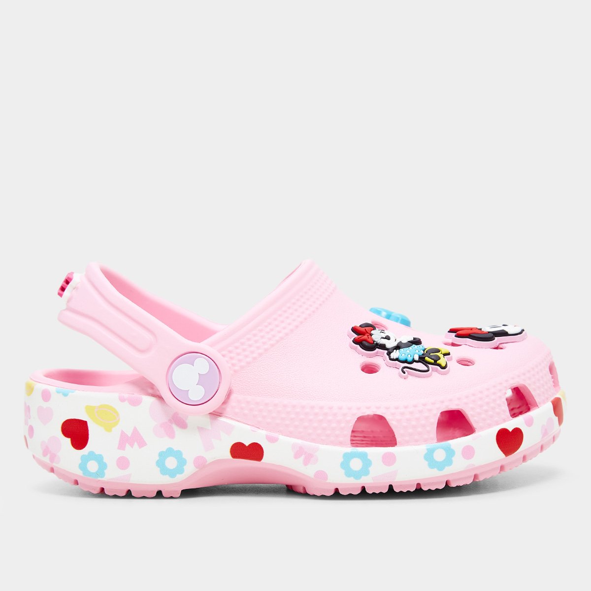 Miniatura Crocs Infantil Minnie Menina Branco+Rosa - 22