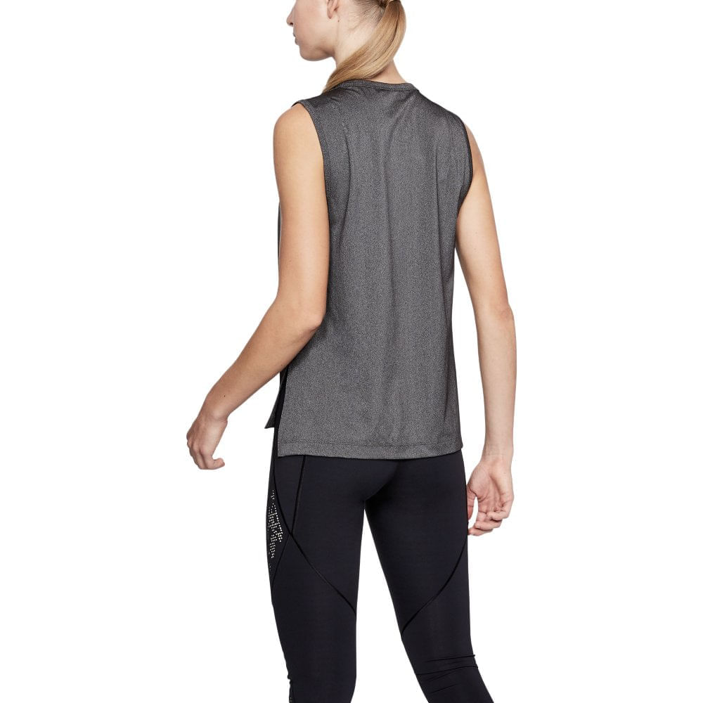 Miniatura Regata de Treino Feminina Under Armour Perpetual Muscle Cinza - G