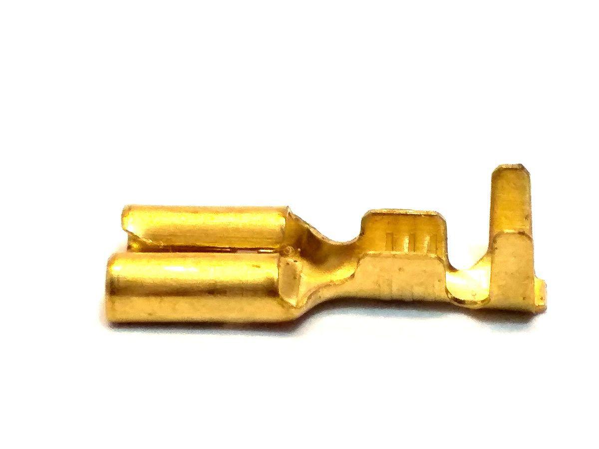 Miniatura Terminal Encaixe Para Alto Falante Femea 4,7Mm 100 Unidades