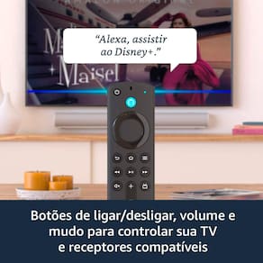 Miniatura Fire TV Stick Amazon com Alexa e Controle Remoto Full HD - 2021