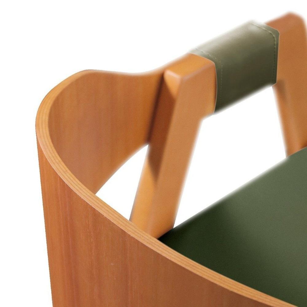 Cadeira para Sala de Jantar 80cm X 60cm Luna Verde/Nature