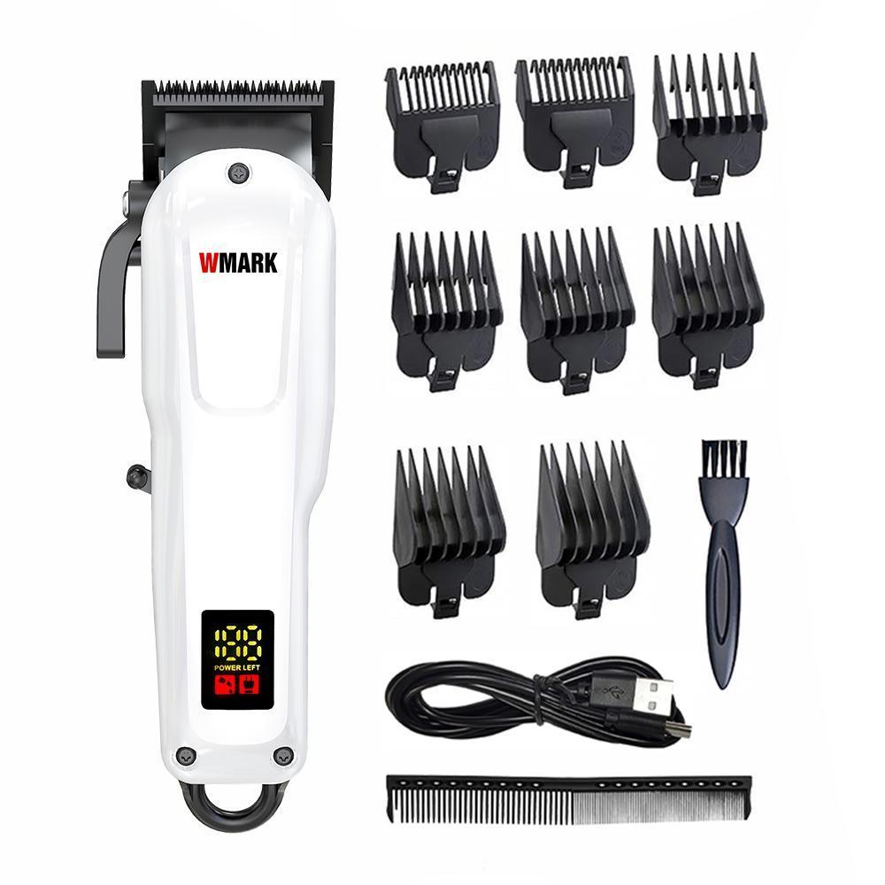 Miniatura Maquina Cortar Cabelo Wmark Ng 1001 Branco Profissional
