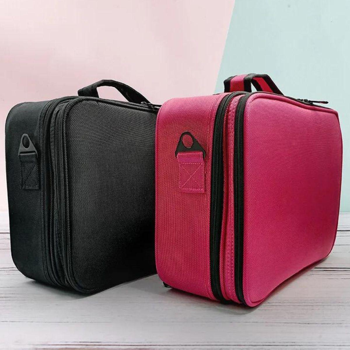 Miniatura Maleta Mala Bolsa Maquiagem Profissional Make Divisória Base