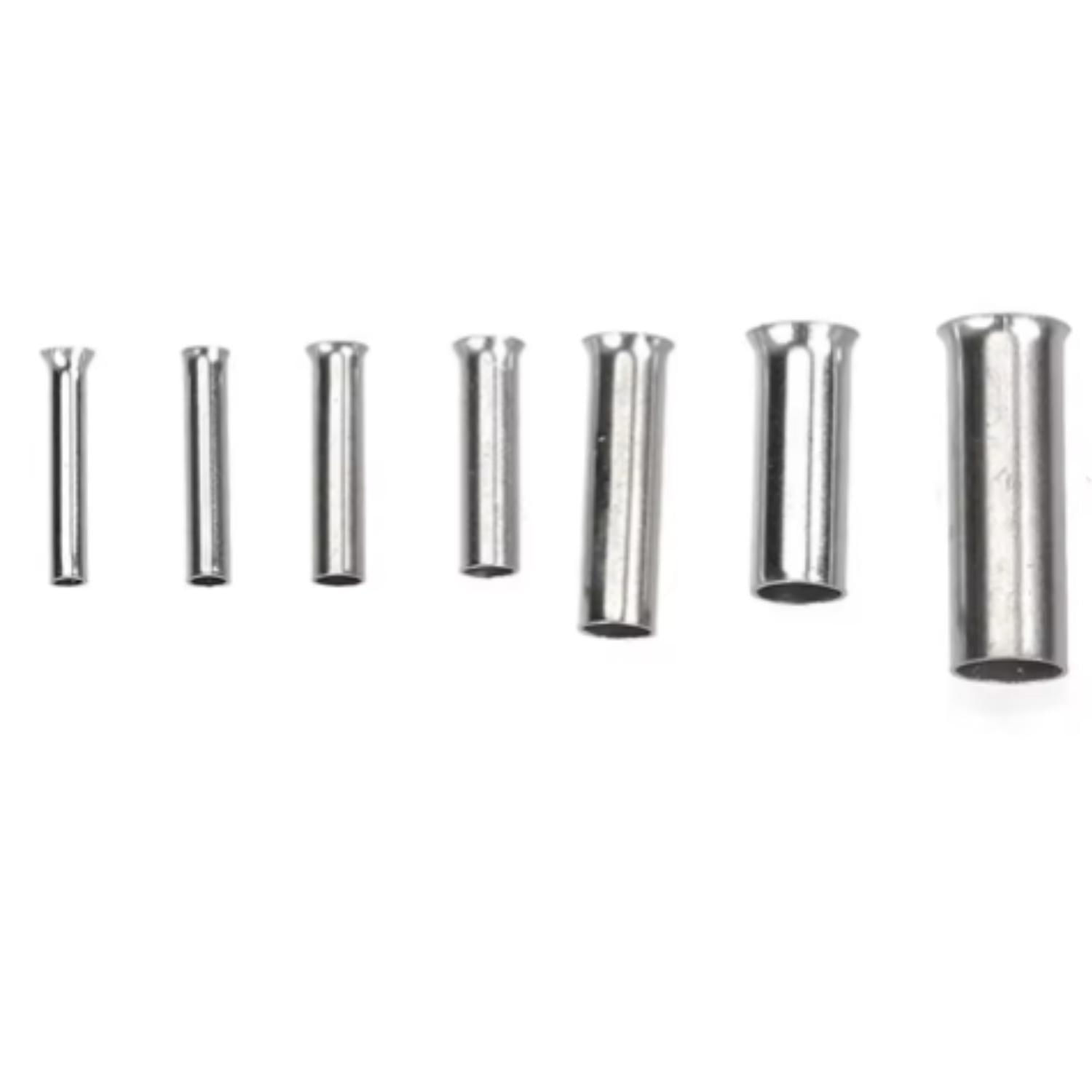 Kit 600 Terminal Fio Cabo Cobre Tubular 0.5 A 6Mm 22-10 Awg