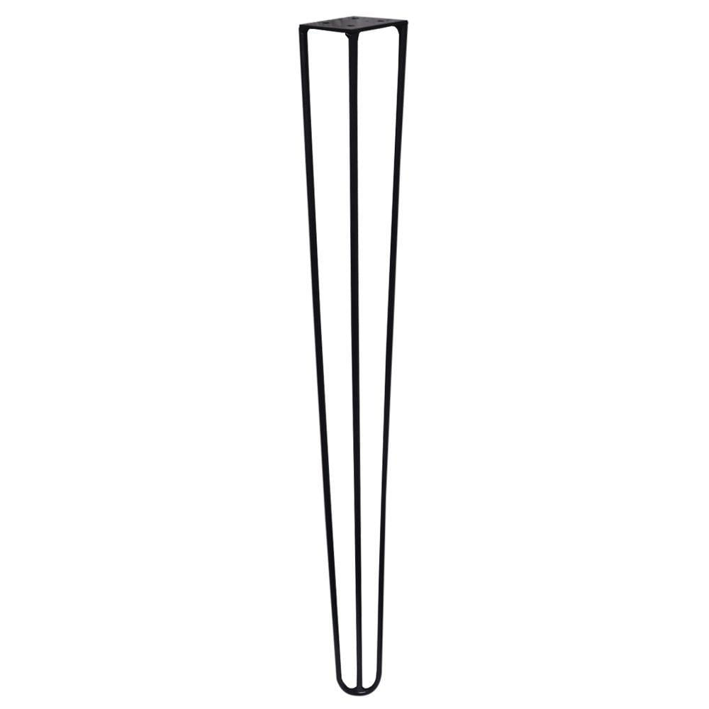 Miniatura Pé De Metal 60 Cm Harpin Legs Mesa De Canto Preto