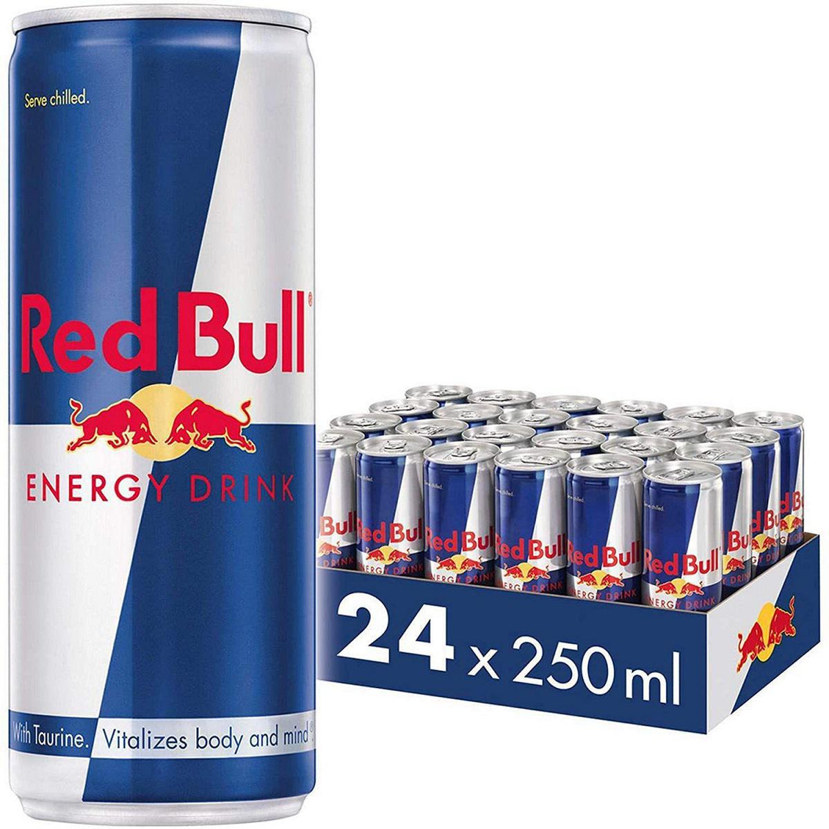 Miniatura Red Bull Energy Drink 24 Latas Energético Gaseificado 250Ml
