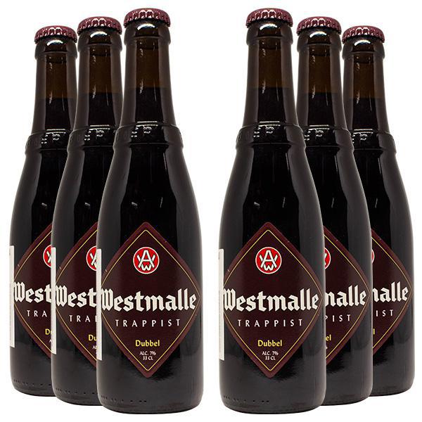 Miniatura Kit Com 6 Cervejas Westmalle Dubbel Garrafa 330 Ml