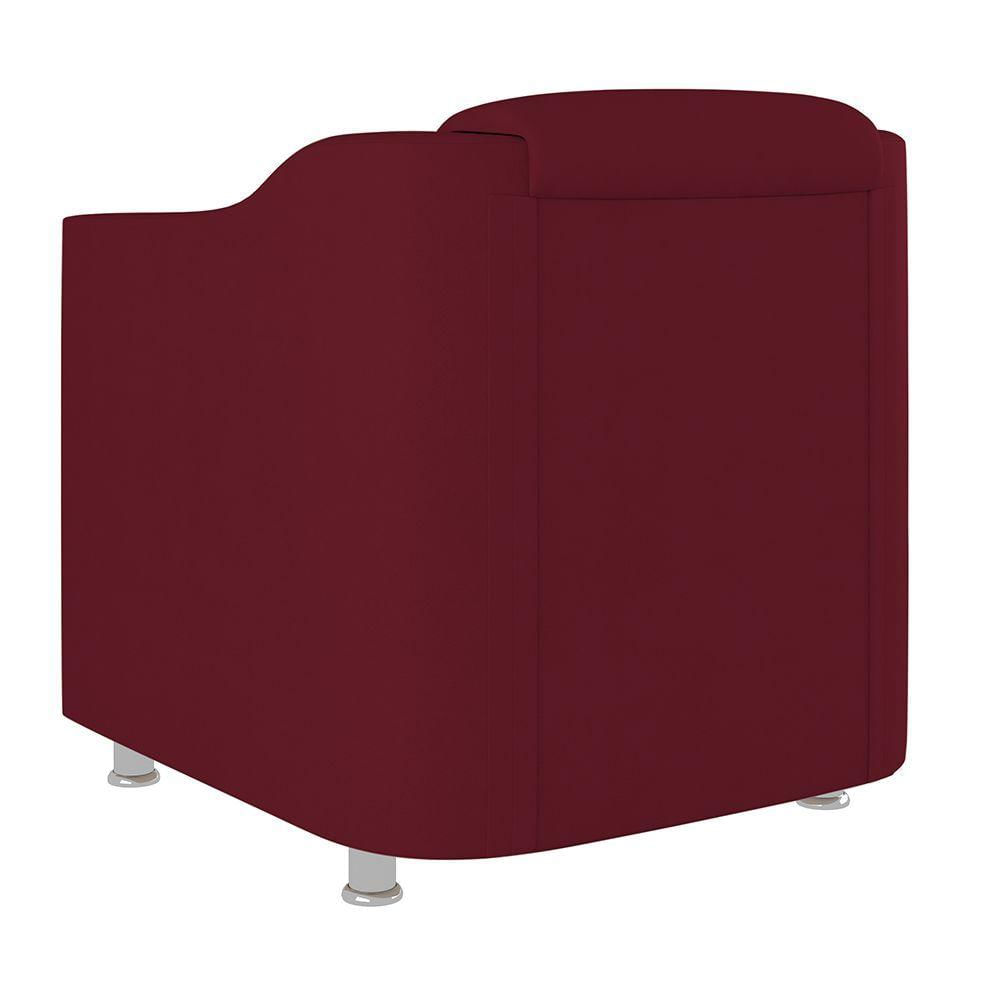 Miniatura Kit 06 Poltronas Sala De Espera Clinica - Dentista Suede Cor:marsala