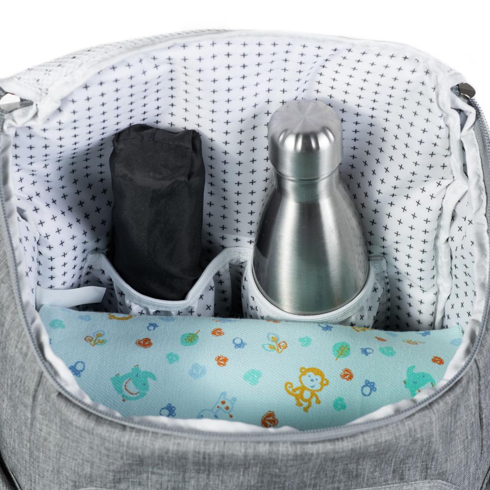 Miniatura Mochila Maternidade Totti Cinza Cinza