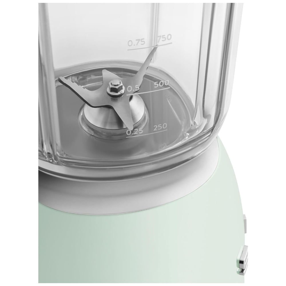 Liquidificador Smeg BLF03 Estilo Retrô 600W com Jarra de 1,5L sem BPA, 3 Velocidades, Função Pulsar, Triturar Gelo e Smoothie, Design Inspirado nos
