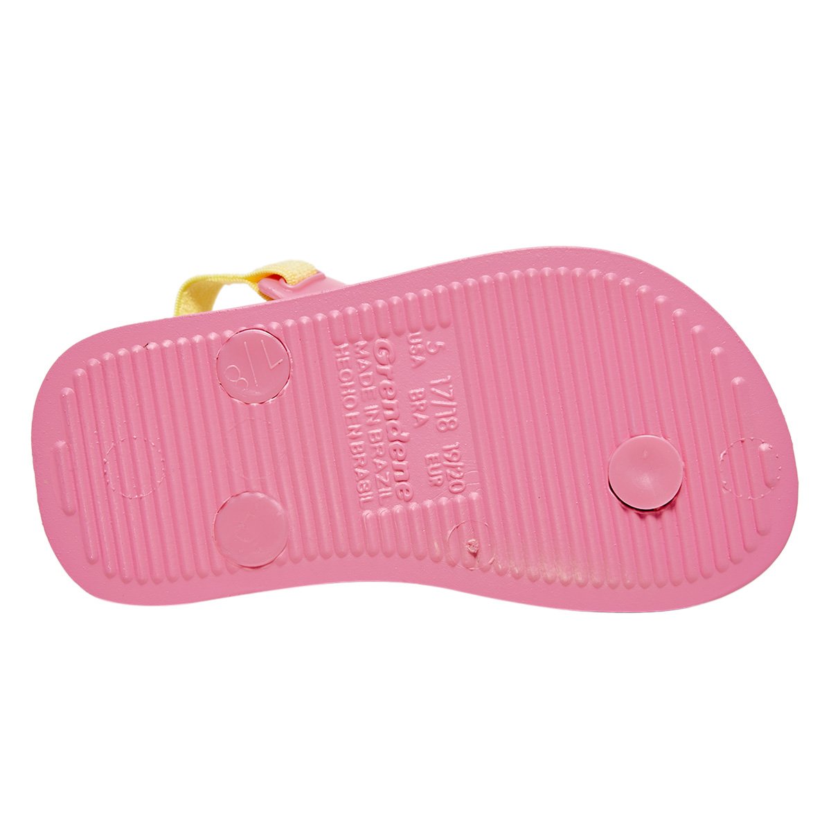 Miniatura Chinelo Bebê Grendene Kids Ipanema Turma da Mônica Menina Verde+Rosa - 17/18