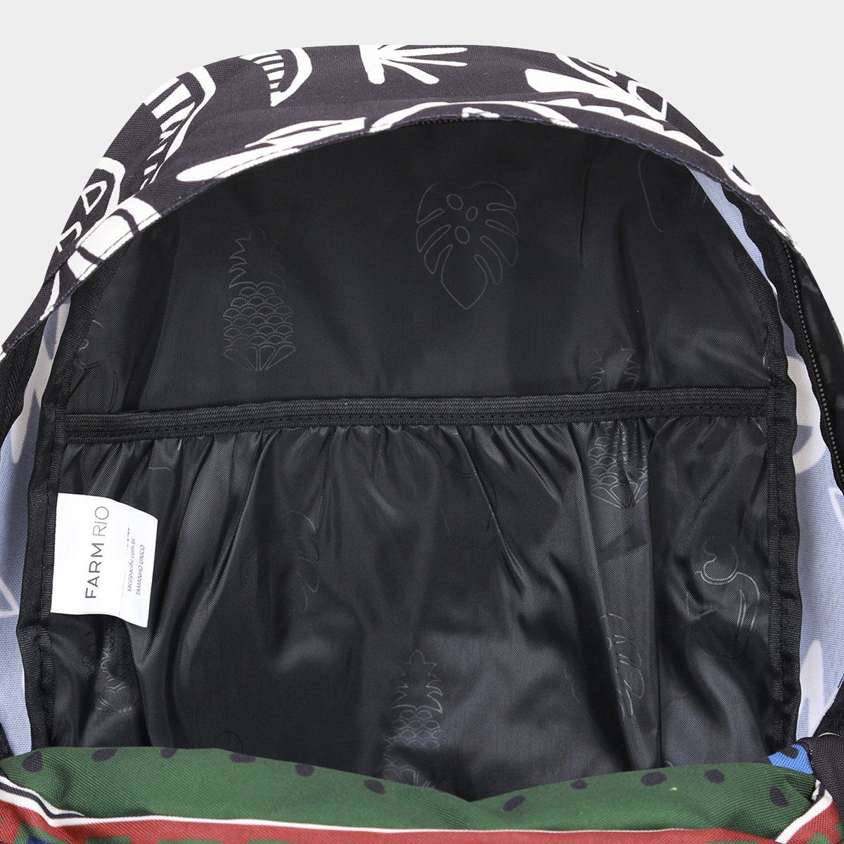 Miniatura Mochila Farm Xodó Tropical Feminina Preto