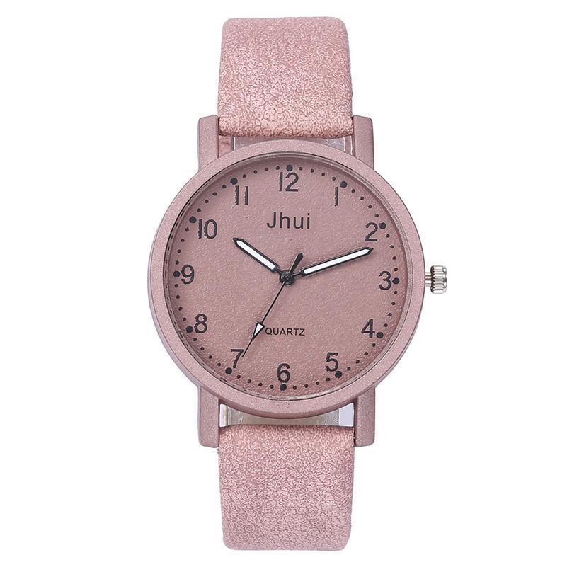 Miniatura Relógio Feminino Rosa Pequeno Delicado Elegante