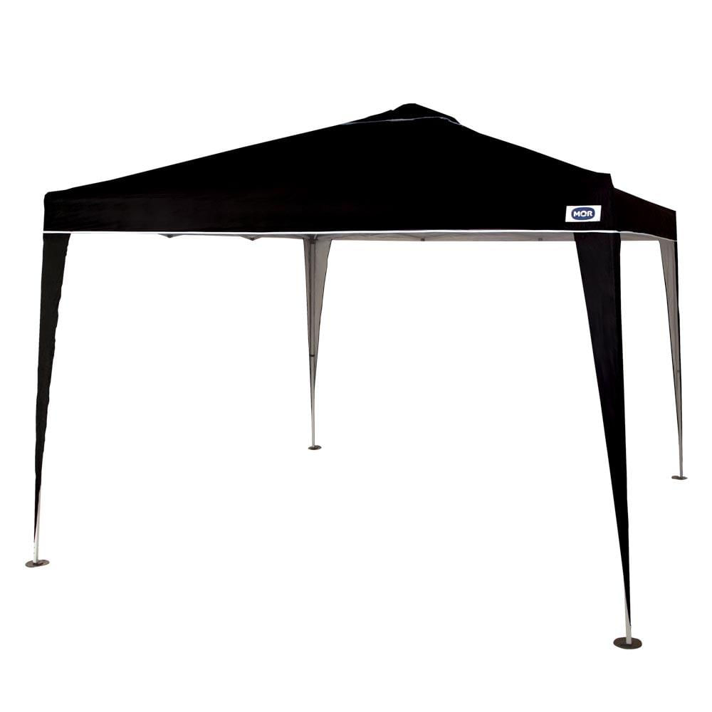 Miniatura Tenda Gazebo Praia Dobrável Preta Sanfonada 3 x 3 M Mor