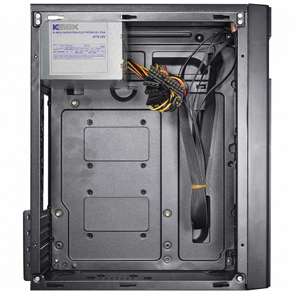 Miniatura Gabinete K-MEX Mid Tower GM-01NX Com Fonte PX300 Novo - Preto - 352x166x297mm - 12 meses - K-Mex - Micro ATX I ITX - GM-01NX - Gabinete K-MEX GM-01NX c/ Fon. - Garantia do Fabricante