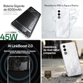 Miniatura Smartphone OPPO A5 5G Tela 6.67" 256GB 8GB RAM Câmera 50MP Branco CEL. OPPO A5 5G 256GB 8GB BRANCO