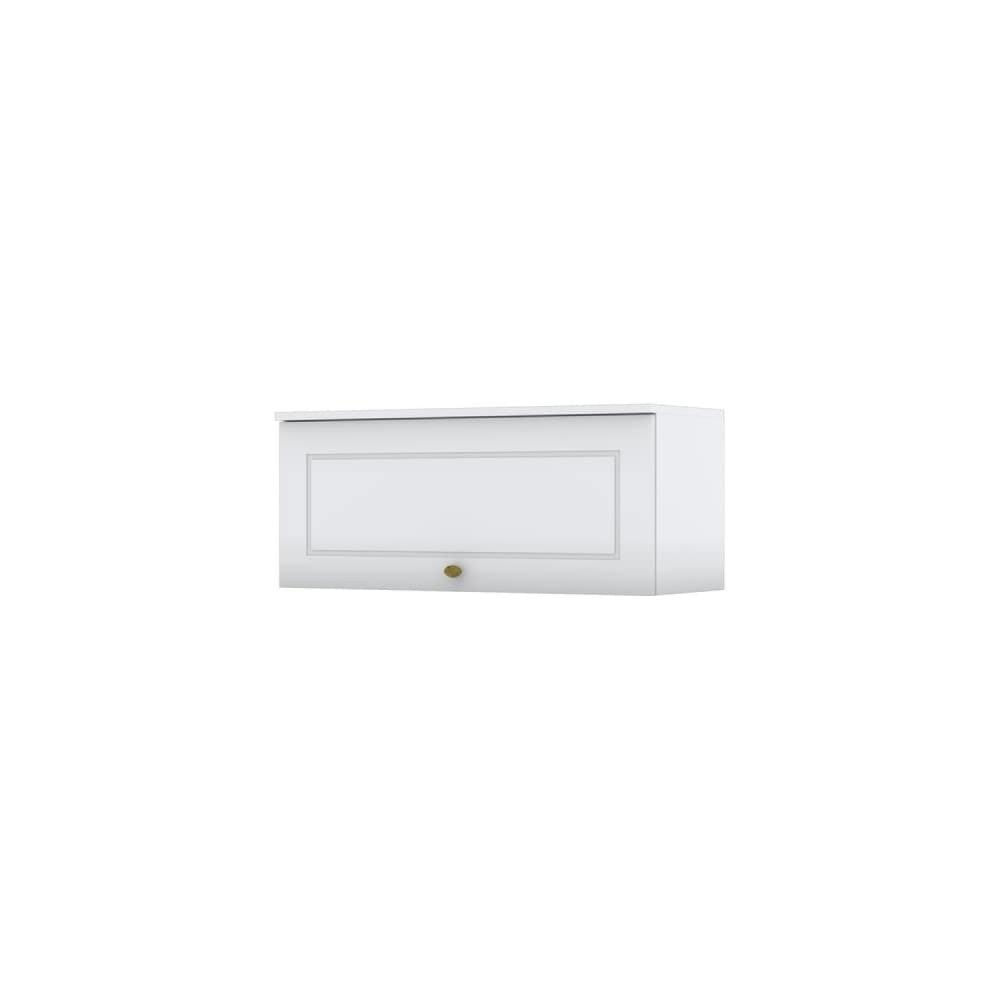 Miniatura Armário Aéreo para Cozinha 80cm 1 Porta Basculante Nova York Henn Branco HP