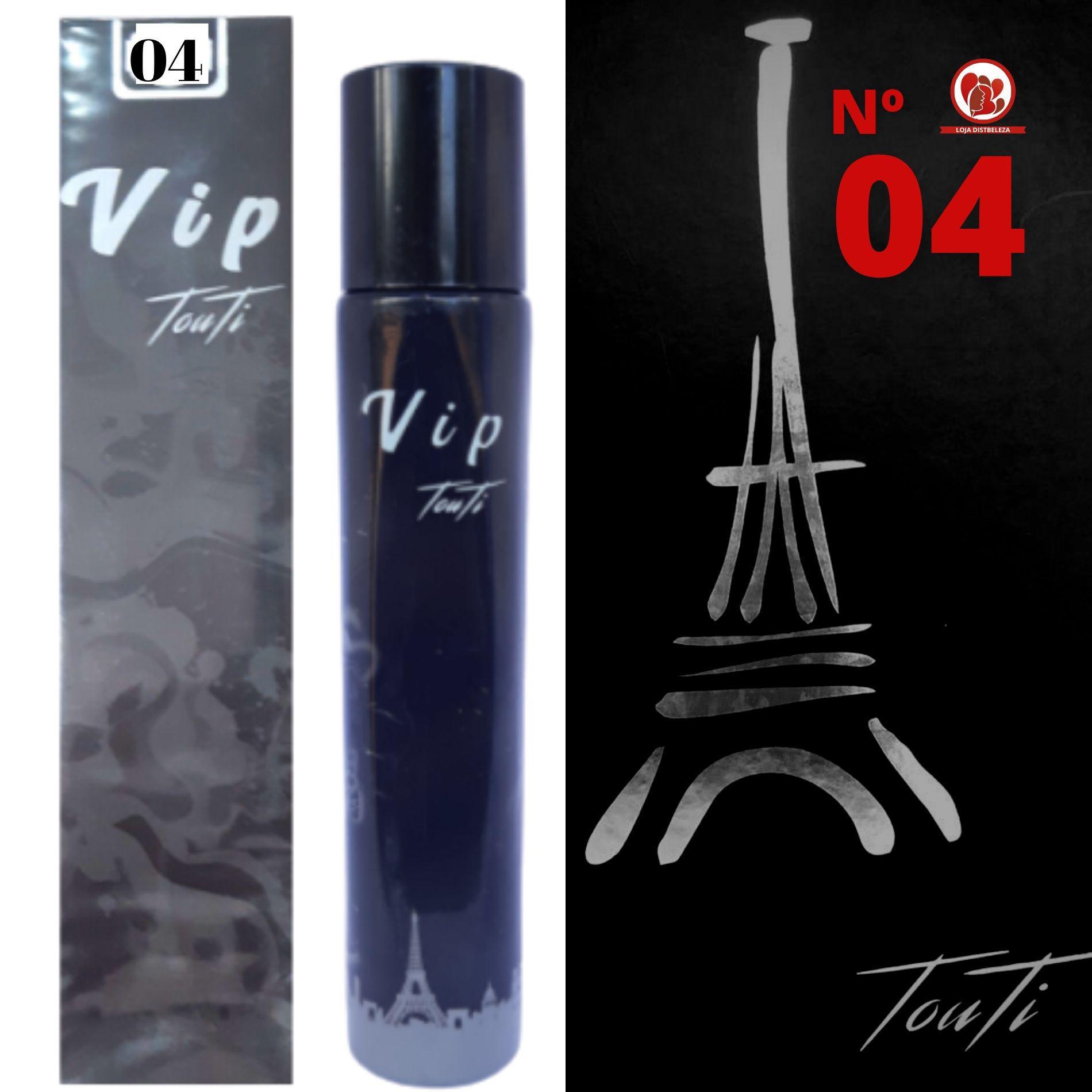 Miniatura Perfume Vip Touti Nº 04 Com Alta Fixação Kit Com 3 Perfumes