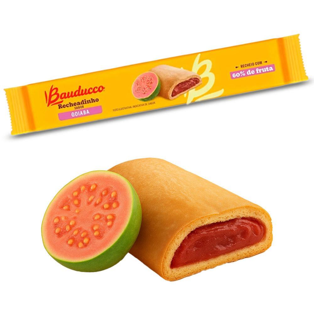 Miniatura Biscoito Recheadinho Bauducco Goiaba Kit 3 Pacotes De 112G