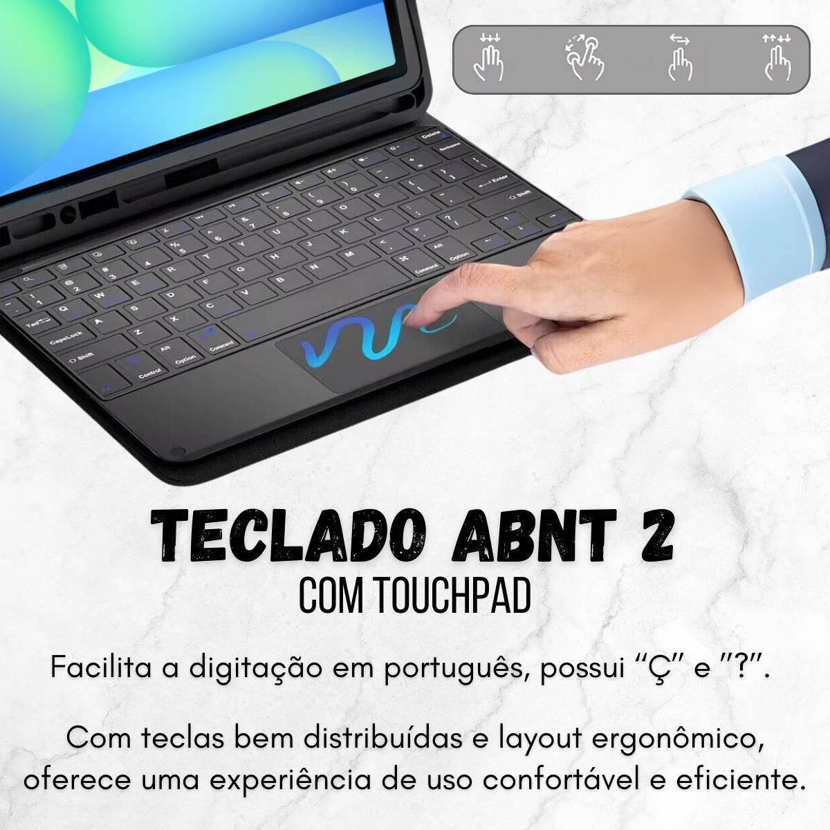 Miniatura Capinha Teclado Magnética Para Galaxy Tab S10 Fe 10.9 - X526