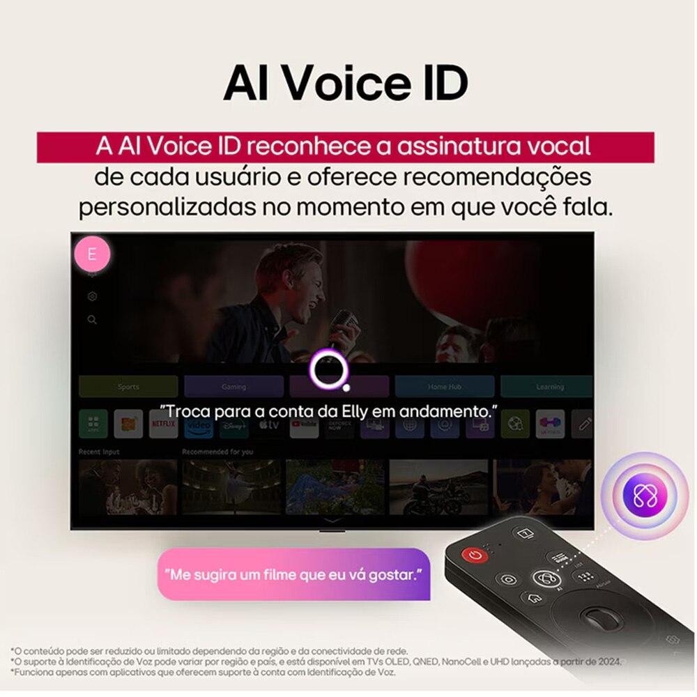 Smart TV LG 60 Polegadas UHD AI 4K UA85 2025