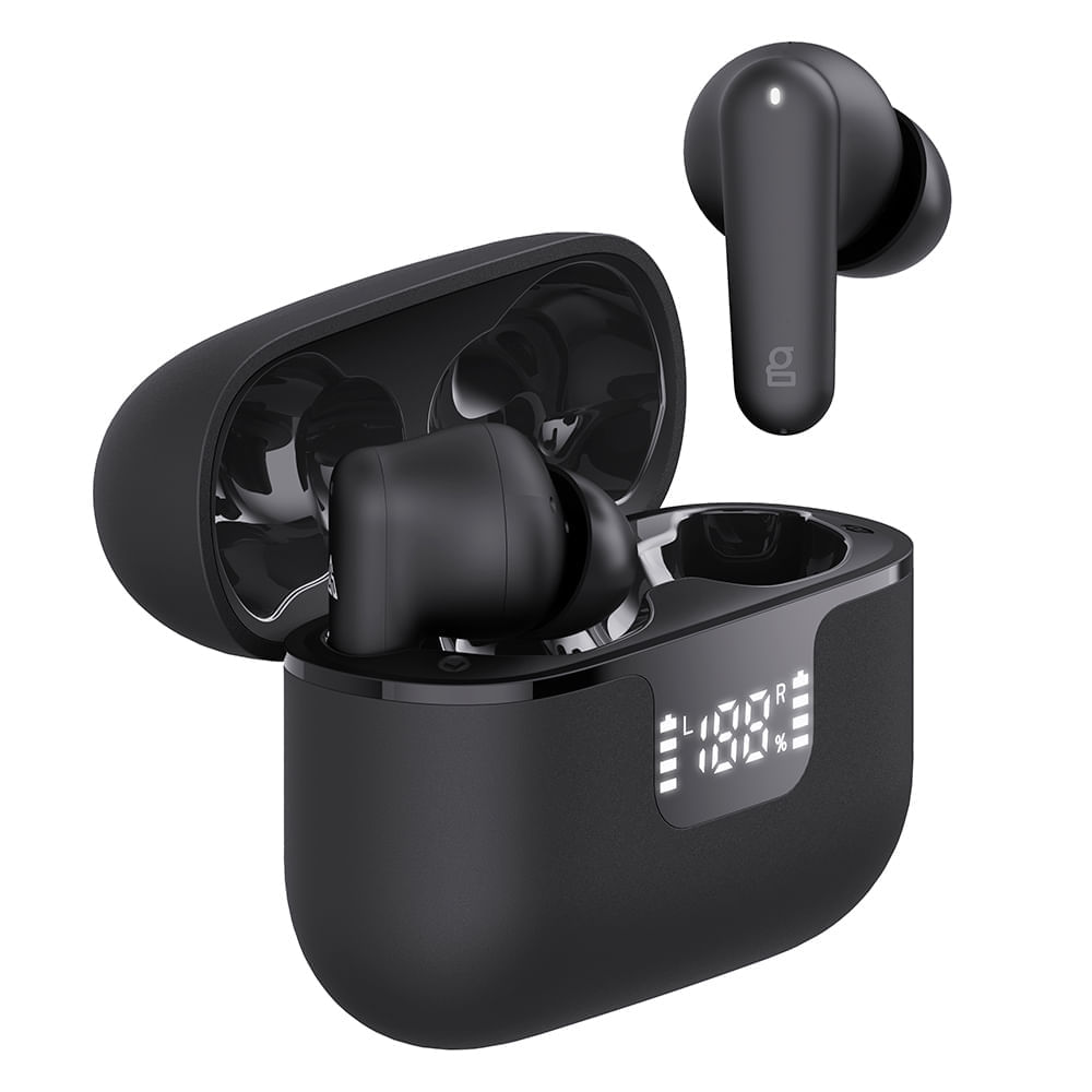 Fone de Ouvido Geonav TWS HarmonyWave Intra-auricular com Cancelamento Ativo de Ruído Preto - AER15