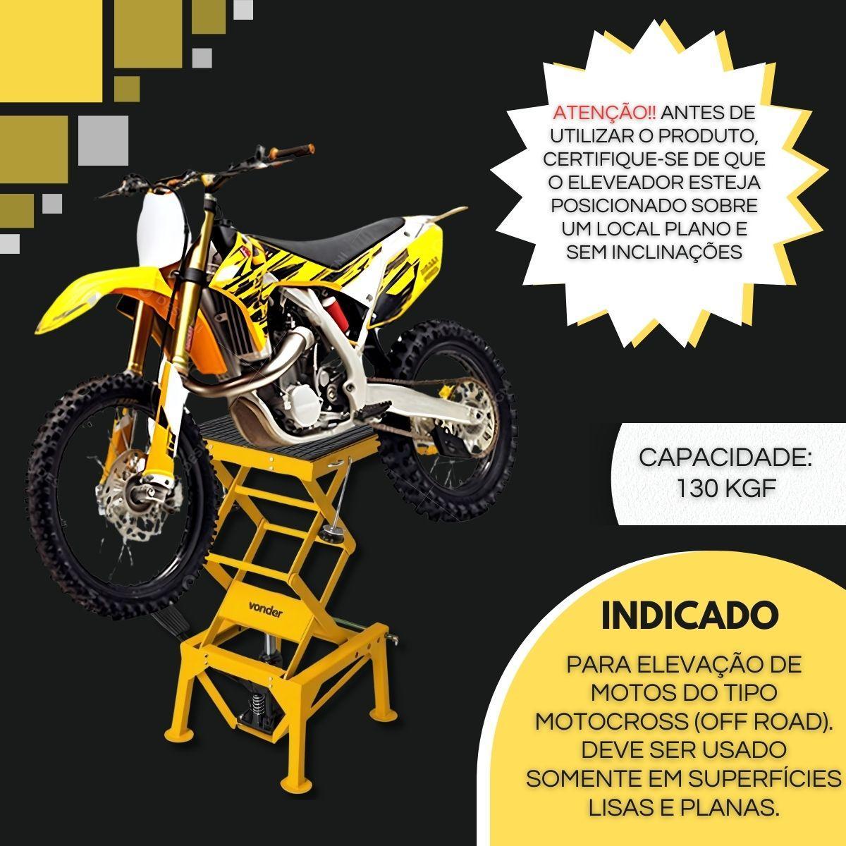 Miniatura Elevador Hidráulico Motos Motocross Off Road 130Kg Vonder