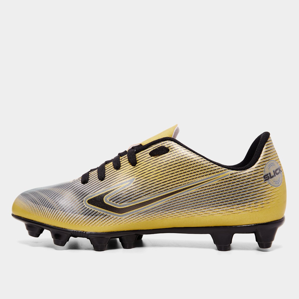 Chuteira Campo Topper Slick VI Masculina Dourado+Preto - 37