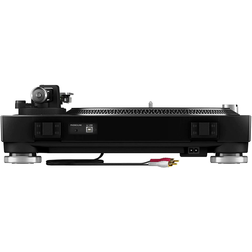 Miniatura Pioneer DJ PLX500K Toca Discos com Motor de Acionamento Direto Pré Amplificador Headshell com Cartucho e Caneta e saída USB