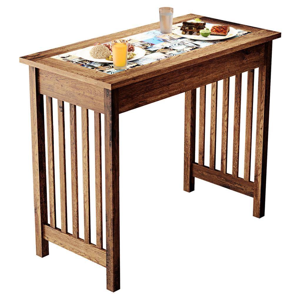 Miniatura Bancada Para Cozinha E Sala De Jantar Montana 120 Cm Imbuia