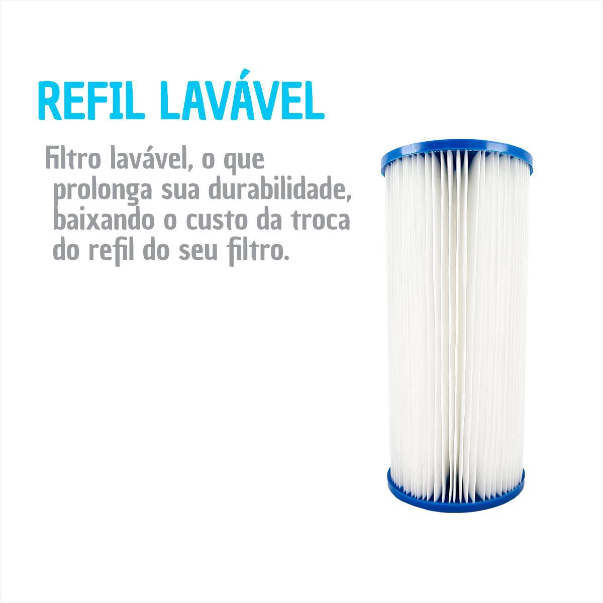 Miniatura Refil Cartucho Plissado Filtro Big Blue 10X4 1/2 Lavavel 5Mi
