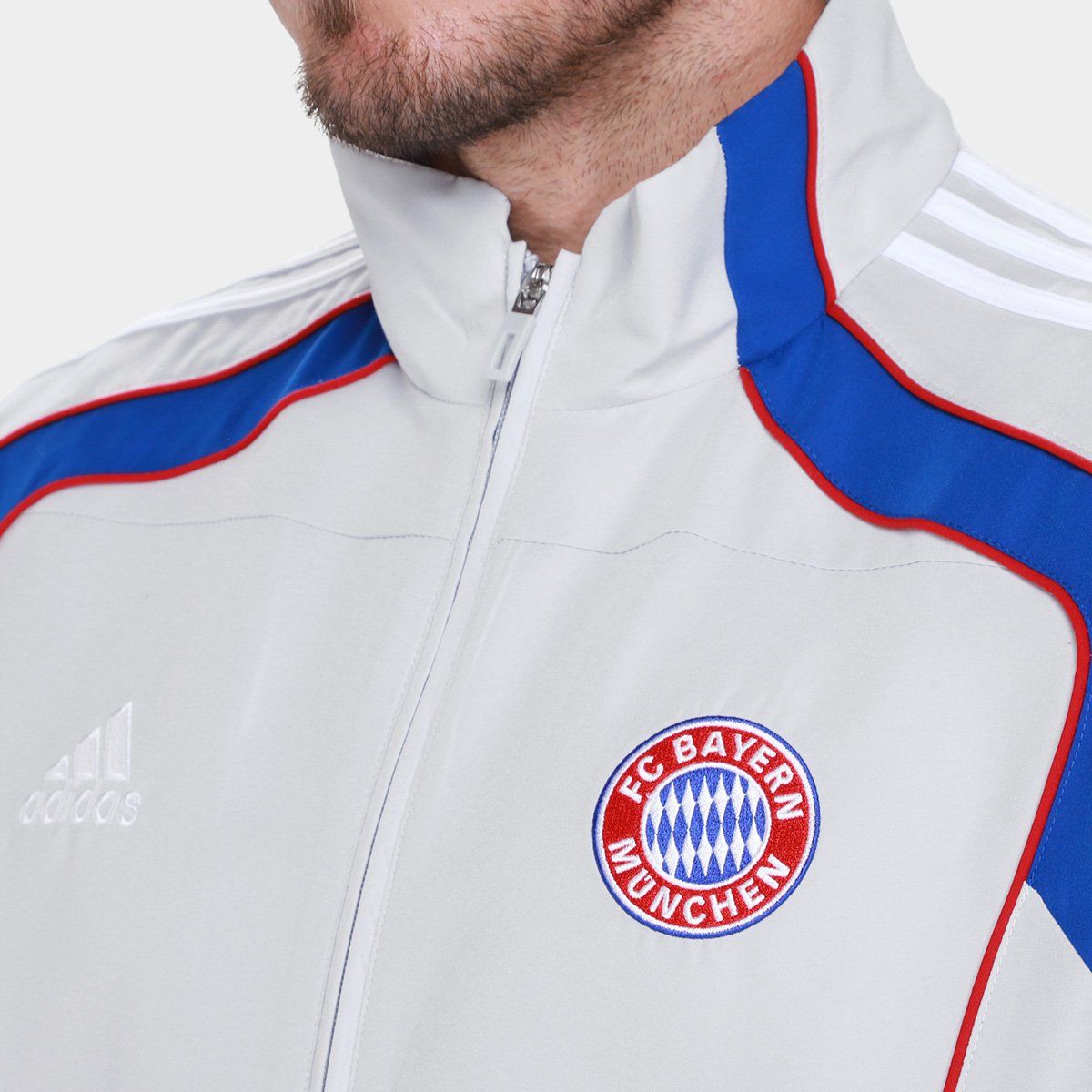 Miniatura Jaqueta Bayern de Munique 25/26 Urban Purist Adidas Masculina Cinza - M