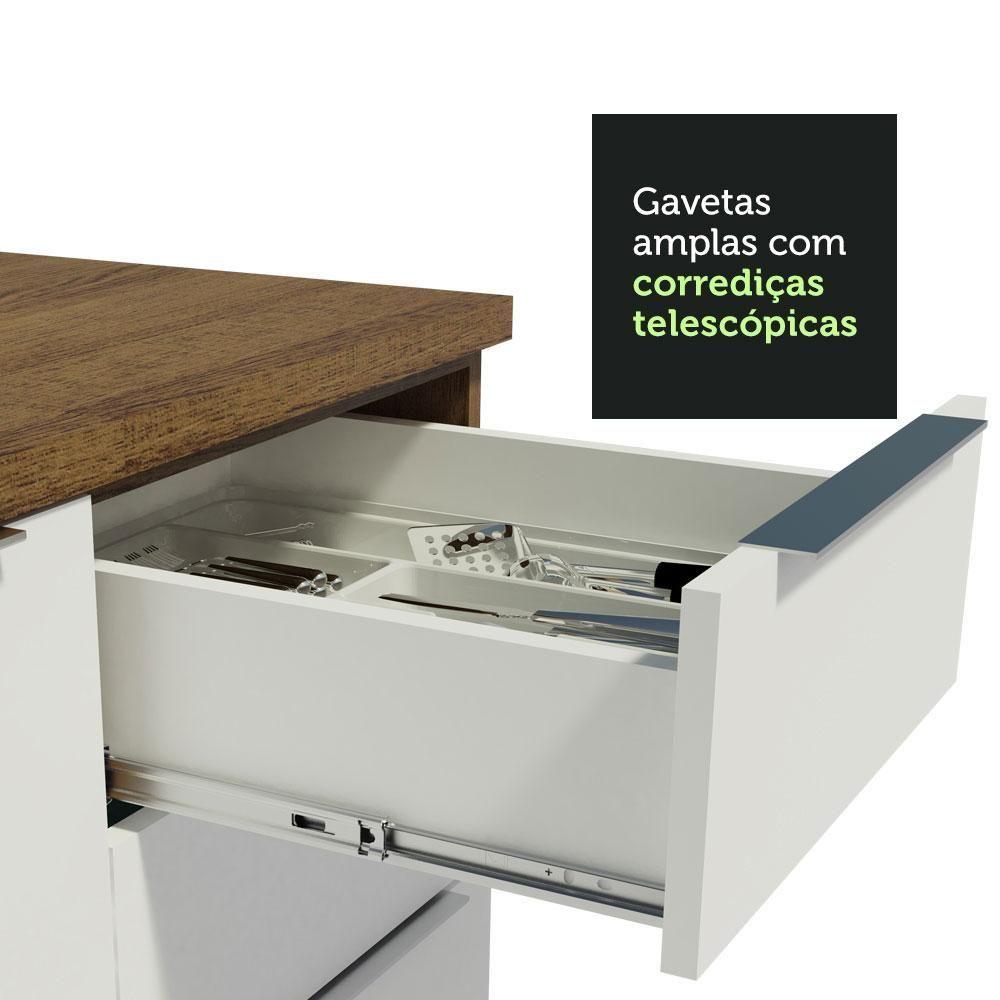 Miniatura Armário De Cozinha Completa 330cm Rustic/branco Stella Madesa 02 Rustic/branco