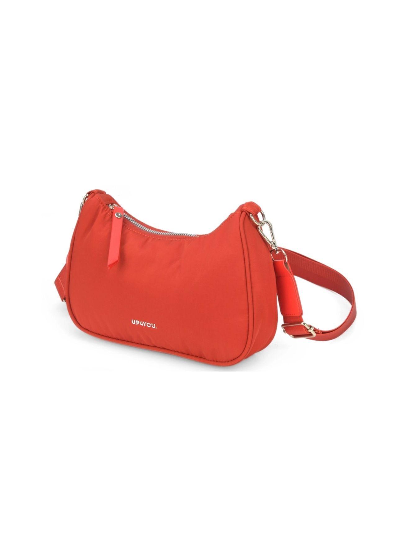 Miniatura Bolsa Up4You Meia Lua Nylon Feminina Bu78724 - Laranja