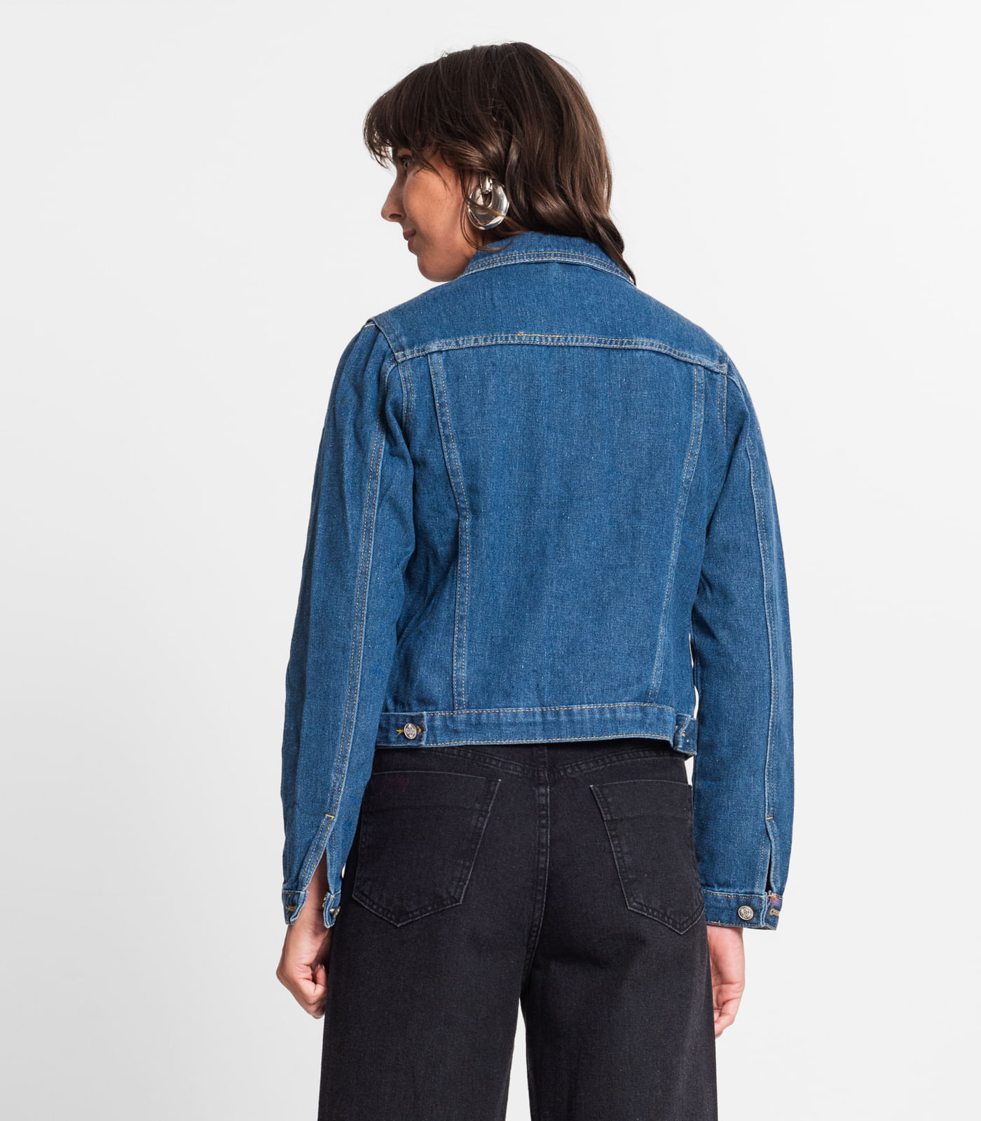 Miniatura Jaqueta Jeans Feminina Rovitex Azul G