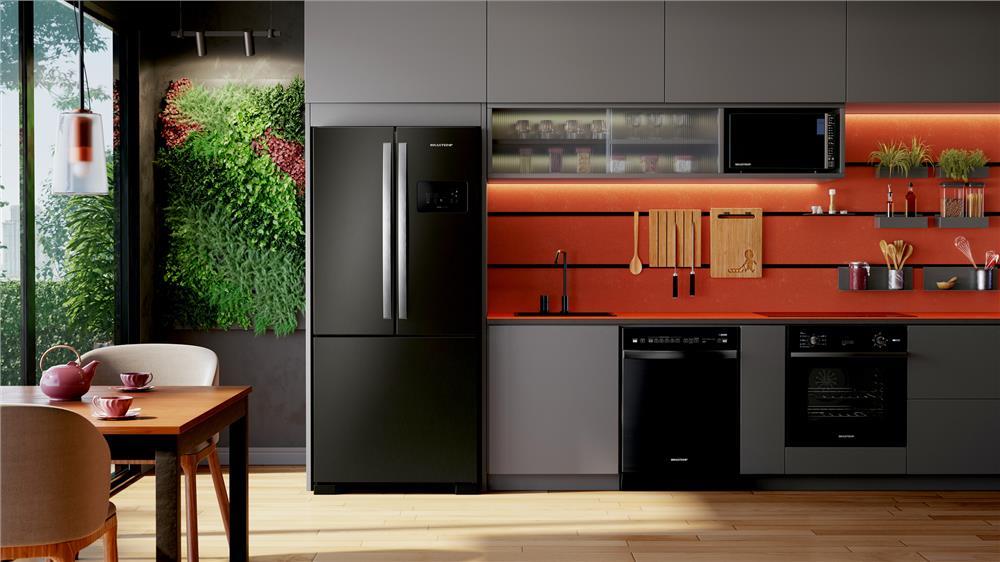 Geladeira Brastemp Frost Free French Door A+++ 554 litros cor Black Inox - BRO85AE 110v