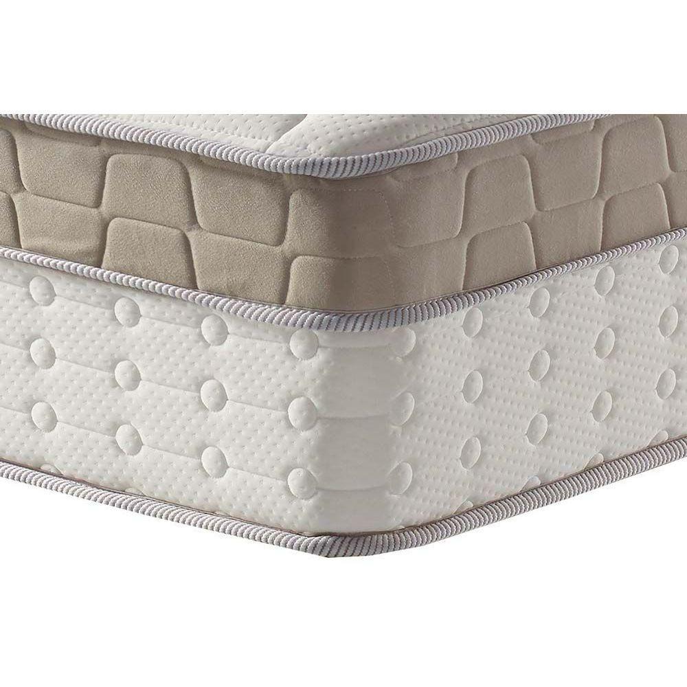 Miniatura Cama Box King: Colchão Molas Masterpocket Ensacadas Anjos King Best + Base Branco(193X203)