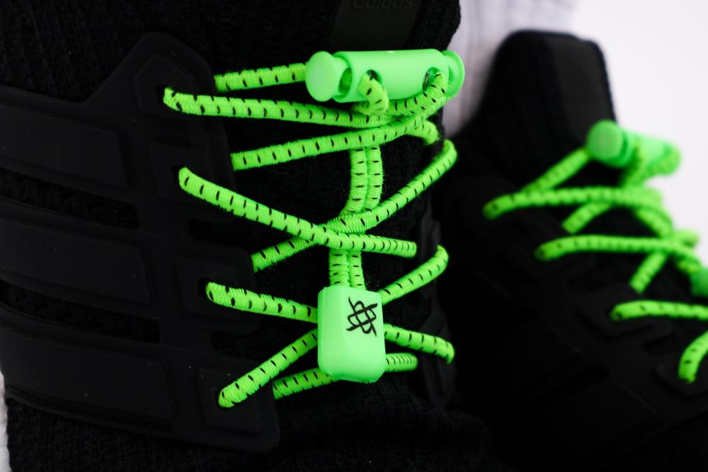 Miniatura Cadarco Elastico Hupi Laces Verde Neon Risca Preta VERDE NEON