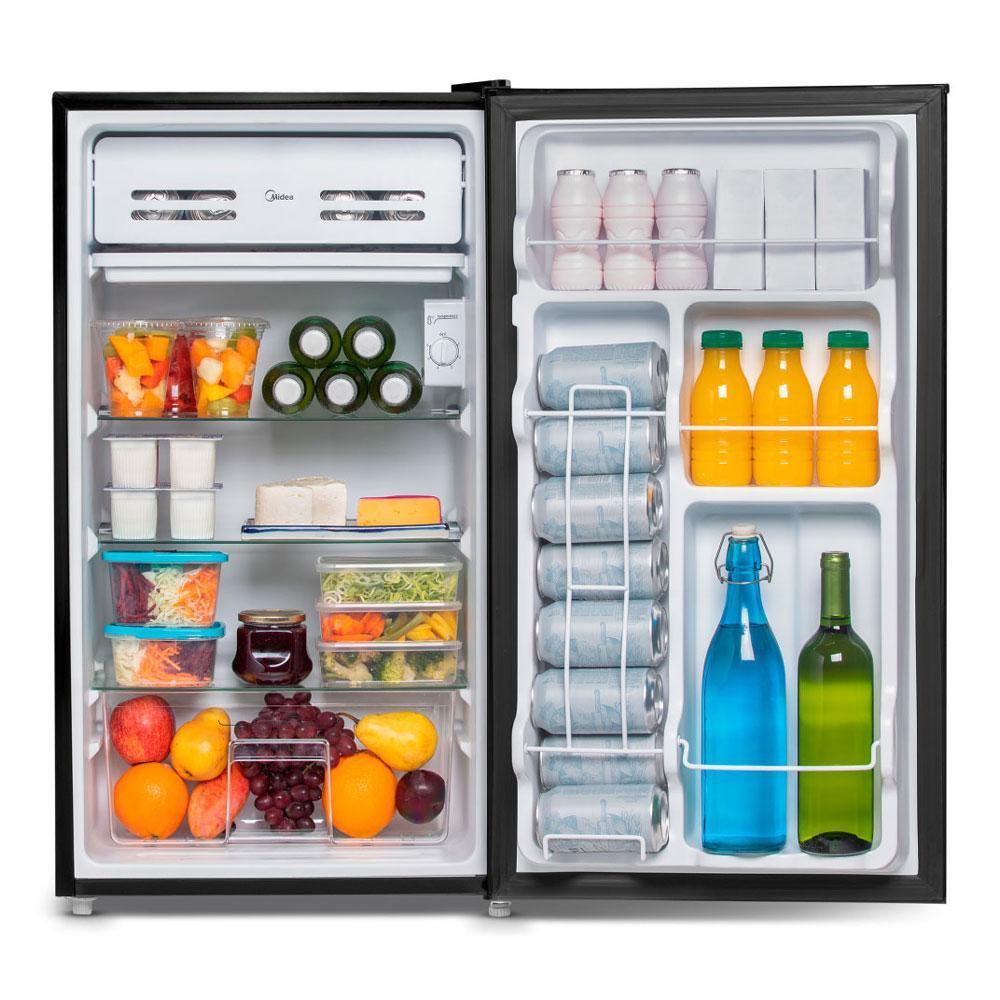 Miniatura Frigobar 93 Litros Preto Porta Inox Midea Mrc10B2-X 220V