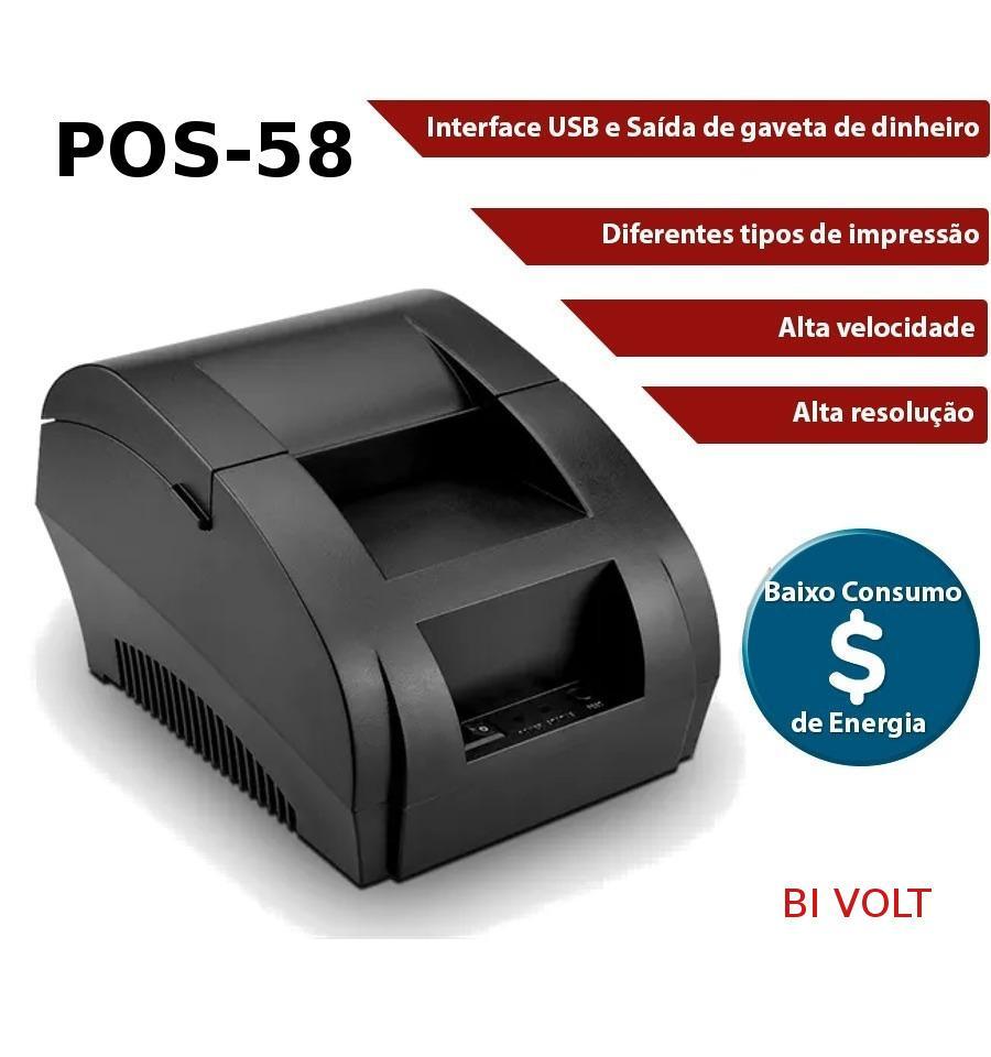Miniatura Impressora Térmica Cupom Não Fiscal 58Mm Pc Ifood