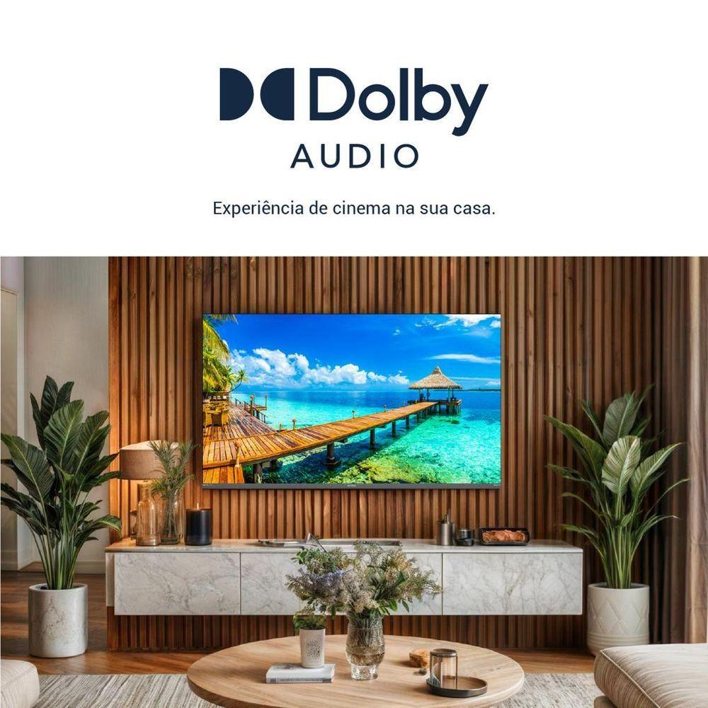 Smart TV 50” Britânia Roku TV LED Dolby Audio BTV50G3ERSGB Bivolt