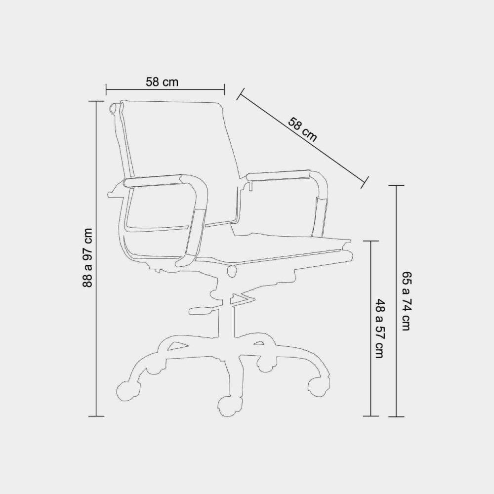 Miniatura Kit 2 Cadeiras de Escritório Office Valência Rivatti Branco